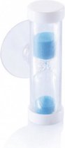 zandloper Douche 6 cm ABS/glas blauw/wit