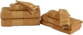 handdoeken-set katoen oker 8 stuks