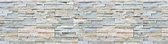 muursticker Backsplash Grey Stones 45 x 180 cm PVC grijs