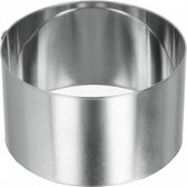 multifunctionele kookring 10 cm RVS zilver