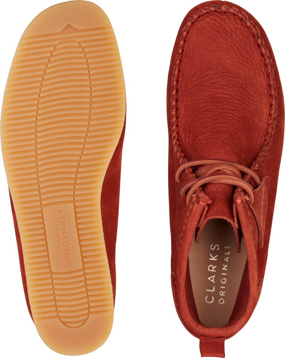 Clarks - Dames schoenen - Wallabee Craft - D - Rood - maat 6,5 | bol.com