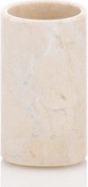 badkamerbeker Marble 11 x 6,5 cm marmer beige