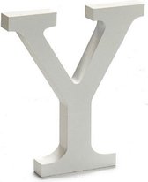 decoratieletter Y 17 x 21 cm hout wit