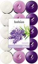 geurkaarsen theelicht Lavender paars/wit 30 stuks