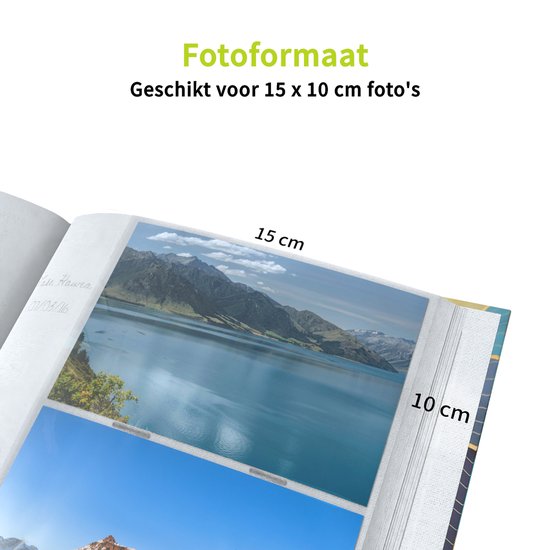 ACROPAQ Fotoalbum - Insteekalbum, 10 x 15, Voor 300 foto's, 100 pagina's - Fotoboek - ACROPAQ