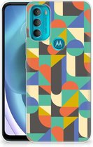 Smartphone hoesje Motorola Moto G71 5G Backcase Siliconen Hoesje Funky Retro