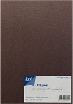 Joy! Crafts Papierset linnen structuur - donker bruin 8099/0258 A5 20 vel