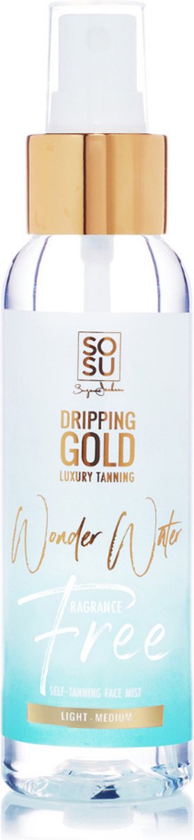 SOSU Dripping Gold Luxury Tanning Wonder Water Fragrance Free Light-Medium