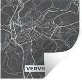 Stickers muraux - België - Verviers - Plan de la ville - Carte - Blauw - Carte - 80x80 cm - Film adhésif