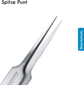 BeautyTools Punt Pincet - Pincet met Lange Punt Voor Splinters en Hobby  -Tweezers (11 cm) - Inox (PT-0959)