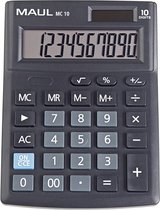 Maul MC 10 Calculatrice de bureau à piles, à énergie solaire Zwart Nombre de positions d'affichage : 10
