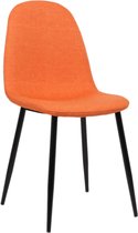 Chaise de salle à manger - Chaise - Salon - Plastique - Oranje/ noir - 51x44x88 cm