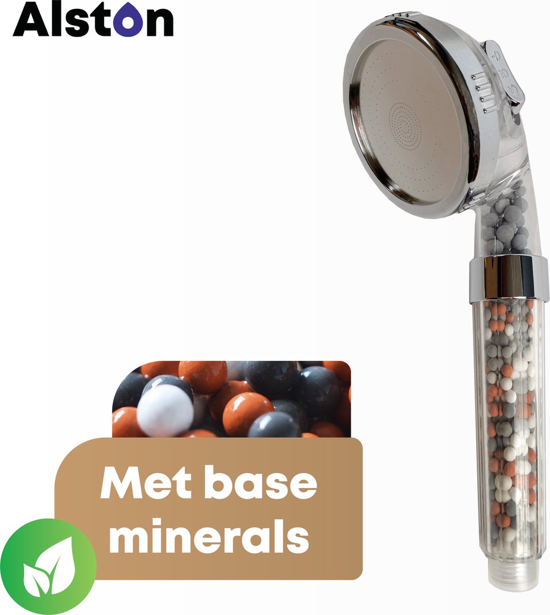 Ionische douchekop Waterbesparend Krachtige Regendouche Verhoogde