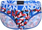 Andrew Christian Geometric Mesh Brief w/ Almost Naked - MAAT M - Heren Ondergoed - Slip voor Man - Mannen Slip