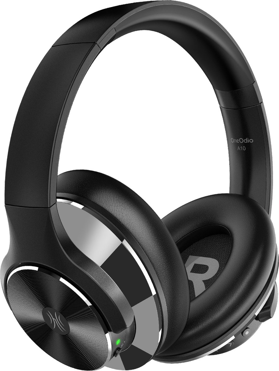 Afbeelding 2 van OneOdio A10 - ANC Bluetooth Headphone - Draadloze Over-Ear Koptelefoon - Active Noise Cancelling - Microfoon - Incl. Carry Case, USB & Aux Kabel - 40 Uur Afspeeltijd