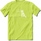 Cat Scan - Katten T-Shirt Kleding Cadeau | Dames - Heren - Unisex | Kat / Dieren shirt | Grappig Verjaardag kado | Tshirt Met Print | - Groen - L