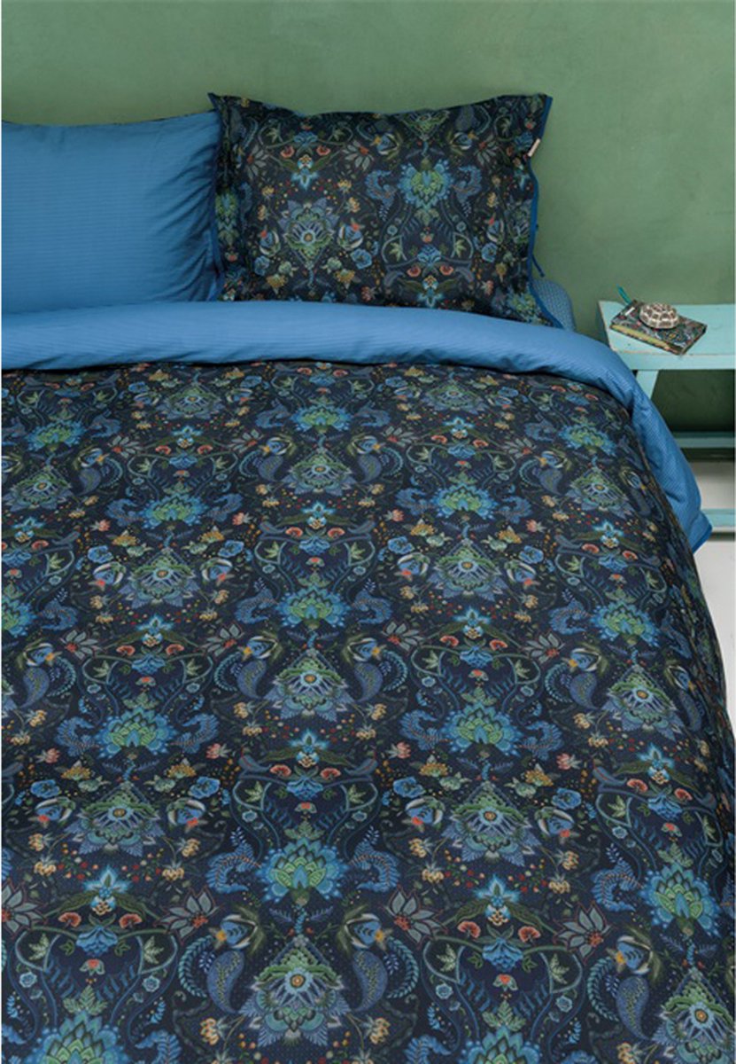 Pip Studio Kyoto Festival dekbedovertrek - Lits-Jumeaux XL - 260x200/220 - Donker Blauw