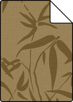Echantillon ESTAhome papier peint feuilles de bambou jaune ocre - 139298 - 26,5 x 21 cm