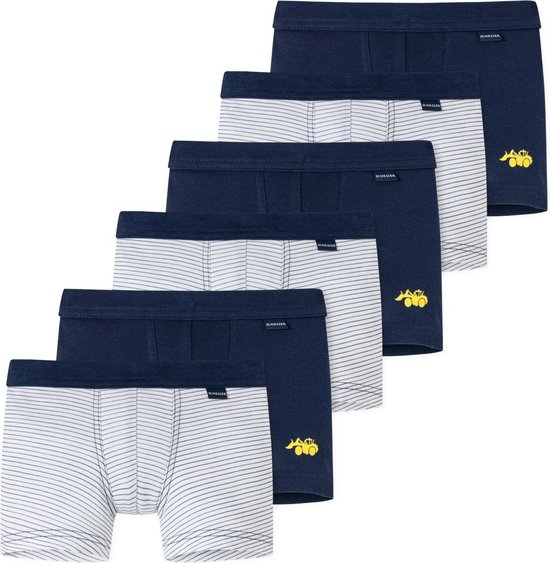 Schiesser shorts / pants 6 pack Kids Boys fijnrib Organic Cotton