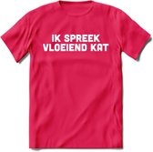 Ik Spreek Vloeiend Kat - Katten T-Shirt Kleding Cadeau | Dames - Heren - Unisex | Kat / Dieren shirt | Grappig Verjaardag kado | Tshirt Met Print | - Roze - S