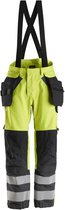 Snickers 6568 ProtecWork, Waterproof Shell Broek Klasse 2 - High-Vis Geel/Donker blauw - XXXL