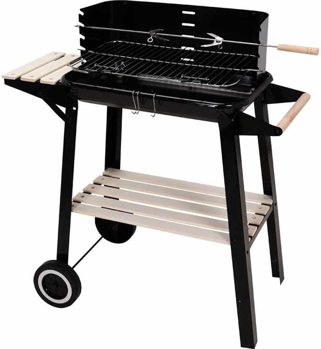 Oneiro’s Luxe Barbecue verrijdbaar - 45 x 31 x H83 cm - zomer - grillen - tuin - koken – tafelen
