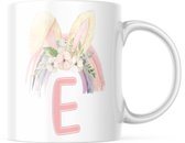 Paas Mok E regenboog konijnen oren | Paas cadeau | Pasen | Paasdecoratie | Pasen Decoratie | Grappige Cadeaus | Koffiemok | Koffiebeker | Theemok | Theebeker