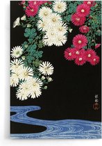 Walljar - Ohara Koson - Chrysanthemums - Muurdecoratie - Poster.