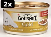 2x GOURMET GOLD FIJN KALKOEN 24X85GR