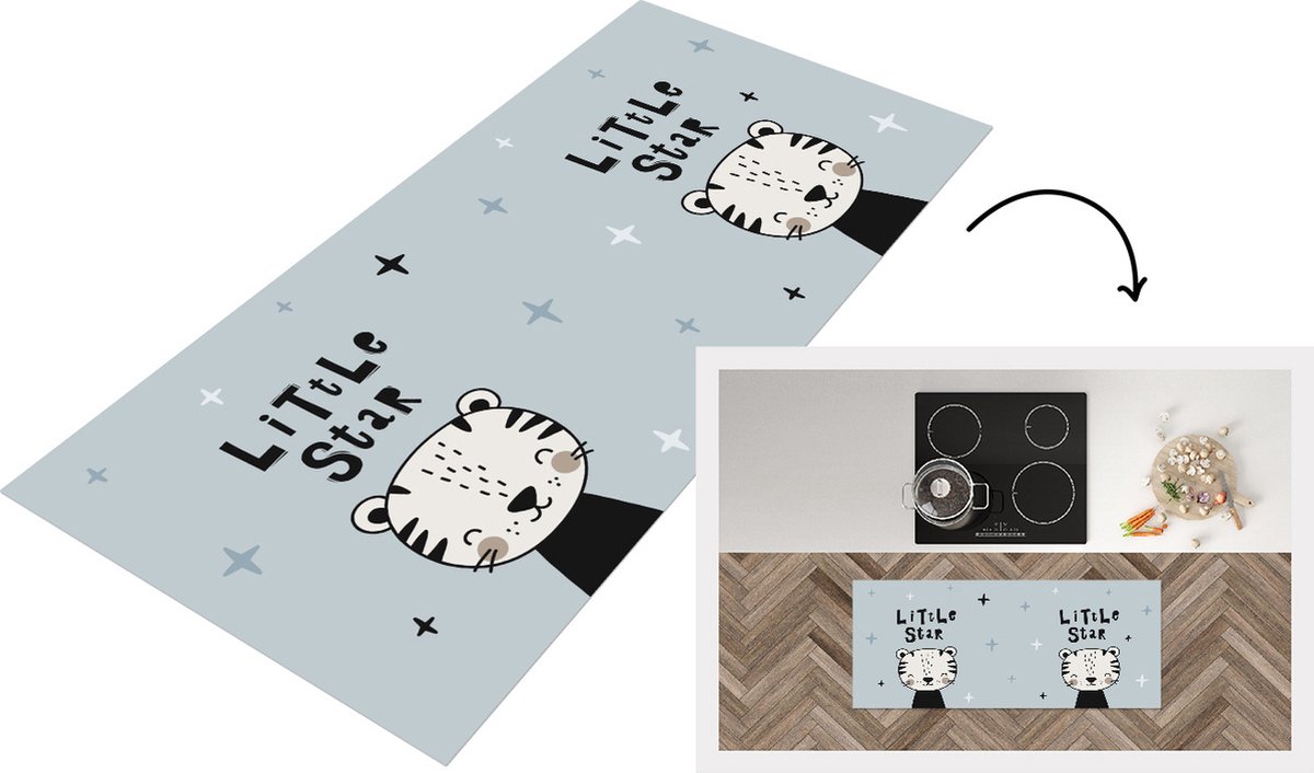 KitchenYeah Keukenloper - Loper keuken - Little star - Spreuken - Quotes - 120x50 cm - Keukenloper vinyl Multicolor