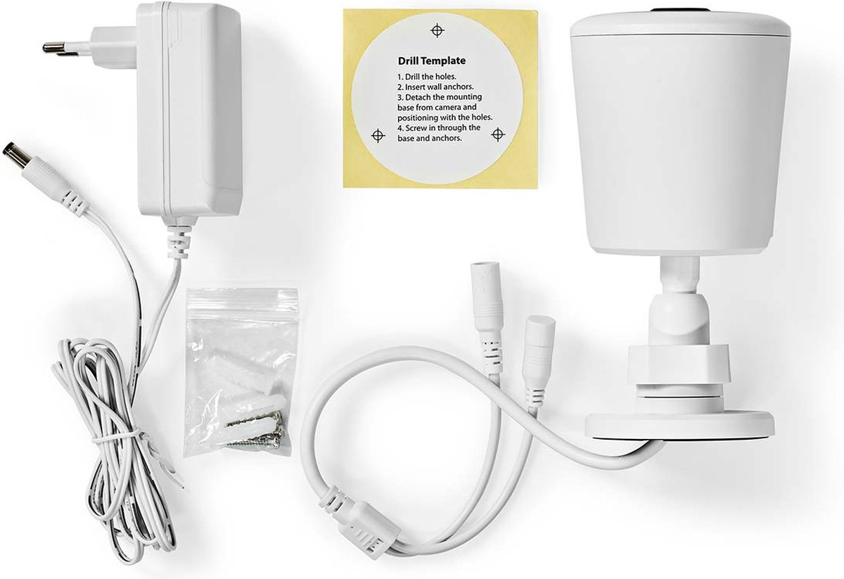 Nedis SmartLife Beveiligingscamera - Extra camera voor SLNVR201CWT Camera Systeem - Full HD 1080p - IP65 - Nachtzicht - Wit – foto 2