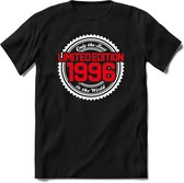 1996 Limited Edition | Feest Kado T-Shirt Heren - Dames | Wit - Rood | Perfect Verjaardag Cadeau Shirt | Grappige Spreuken - Zinnen - Teksten | Maat XXL