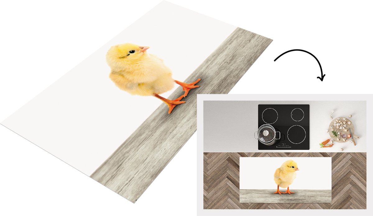KitchenYeah Keukenloper - Loper keuken - Babykamer - Kuiken - Keukenloper vinyl multicolor, foto 2