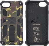 iPhone 8 Hoesje - Rugged Extreme Backcover Army Camouflage met Kickstand - Groen