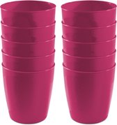 10x gobelets en plastique 300 ml en rose - Gobelets à limonade - Vaisselle de Service de camping/ pique-nique