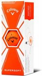 Doos Callaway Supersoft oranje golfballen.