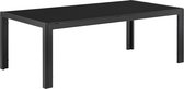 [casa.pro] Table basse extérieure en verre 100 x 50 x 35 cm Noir