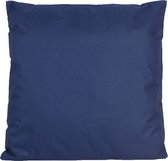 1x Bank/Sier kussens voor binnen en buiten in de kleur donkerblauw 45 x 45 cm - Tuin/huis kussens
