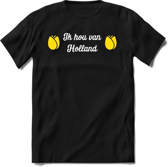Nederland - Geel - T-Shirt Heren / Dames  - Nederland / Holland / Koningsdag Souvenirs Cadeau Shirt - grappige Spreuken, Zinnen en Teksten. Maat 3XL