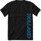 Nederland - Blauw - T-Shirt Heren / Dames  - Nederland / Holland / Koningsdag Souvenirs Cadeau Shirt - grappige Spreuken, Zinnen en Teksten. Maat XXL