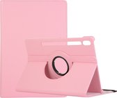 Mobigear Tablethoes geschikt voor Samsung Galaxy Tab S7 Hoes | Mobigear DuoStand Draaibare Bookcase + Stylus Houder - Roze