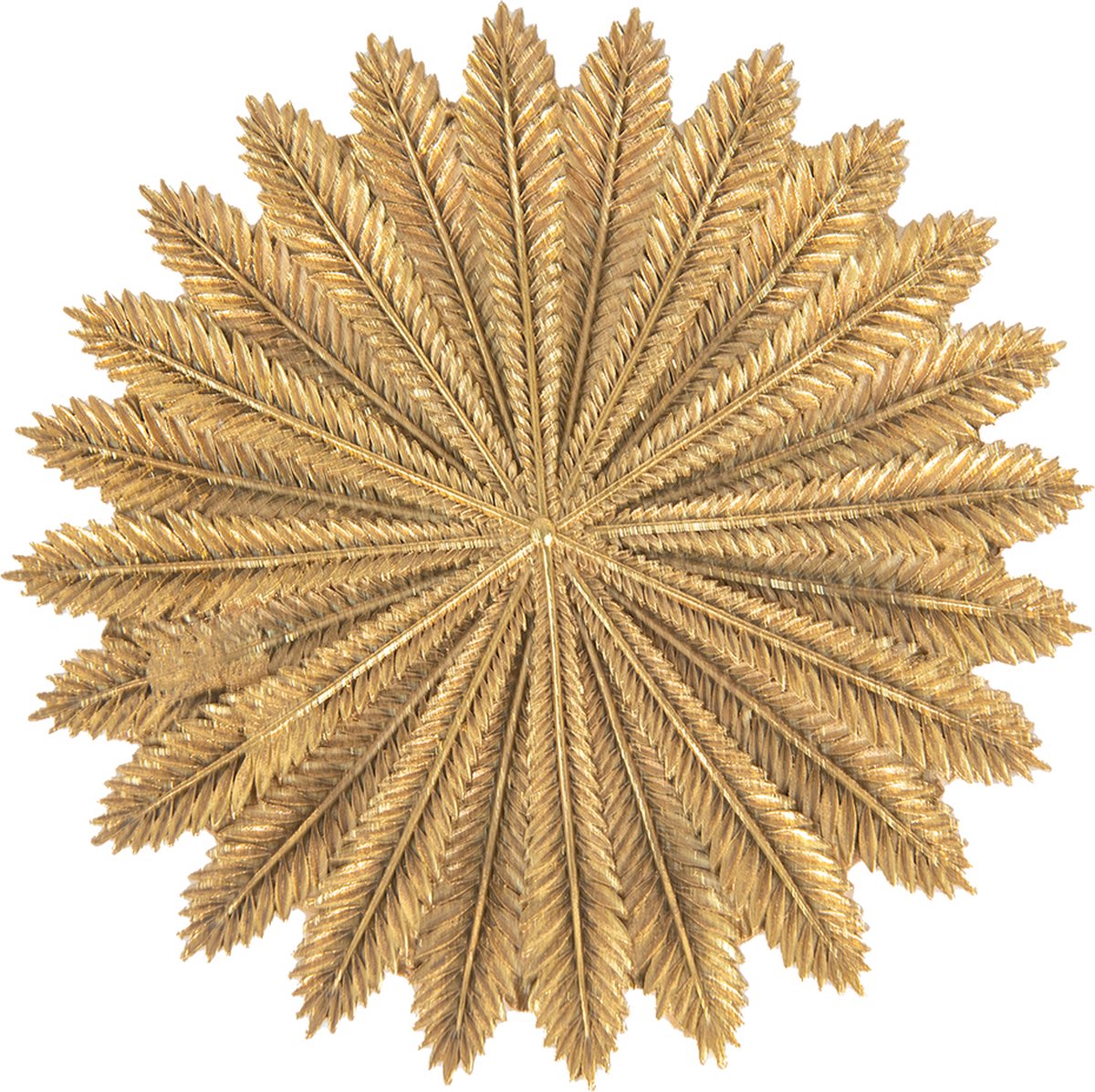 Decoratie schaal Ø 20x2 cm Goudkleurig Polyresin Takken