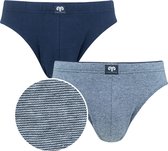 Ceceba heren sport slip (2-pack) - middenblauw gestreept - Maat: 3XL