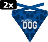 2x - BANDANA HOND FAVORITE BL 16-20CM