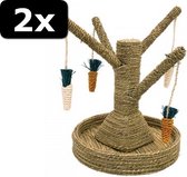 2x KNAAGDIER SPEELBOOM 40CM