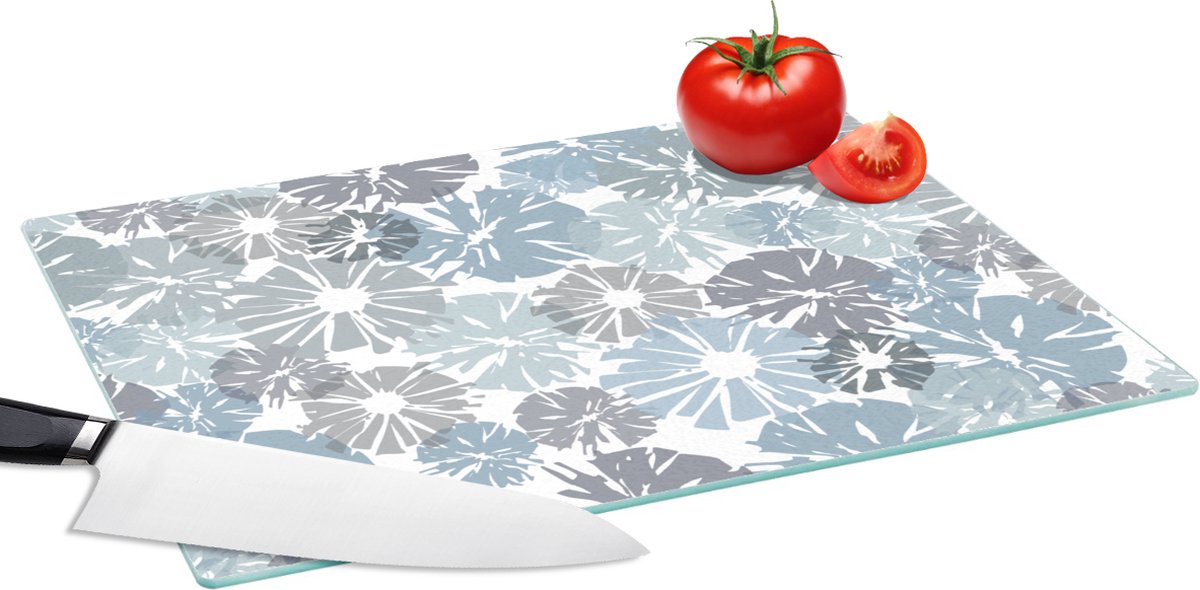 Glazen Snijplank - 39x28 - Bloemen - Abstract - Patroon - Snijplanken Glas