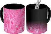 Magische Mok - Foto op Warmte Mokken - Neon - Roze - Marmer print - Verf - Patronen - Magic Mok - Beker - 350 ML - Uitdeelcadeautjes