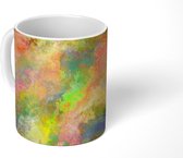 Mok - Patronen - Verf - Abstract - Neon - Mokken - 350 ML - Beker - Uitdeelcadeautjes