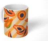 Mok - Koffiemok - Papaya - Fruit - Design - Mokken - 350 ML - Beker - Koffiemokken - Theemok