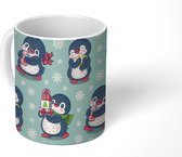 Mok - Koffiemok - Pinguïn - Winter - Kerstmis - Design - Kinderen - Mokken - 350 ML - Beker - Koffiemokken - Theemok